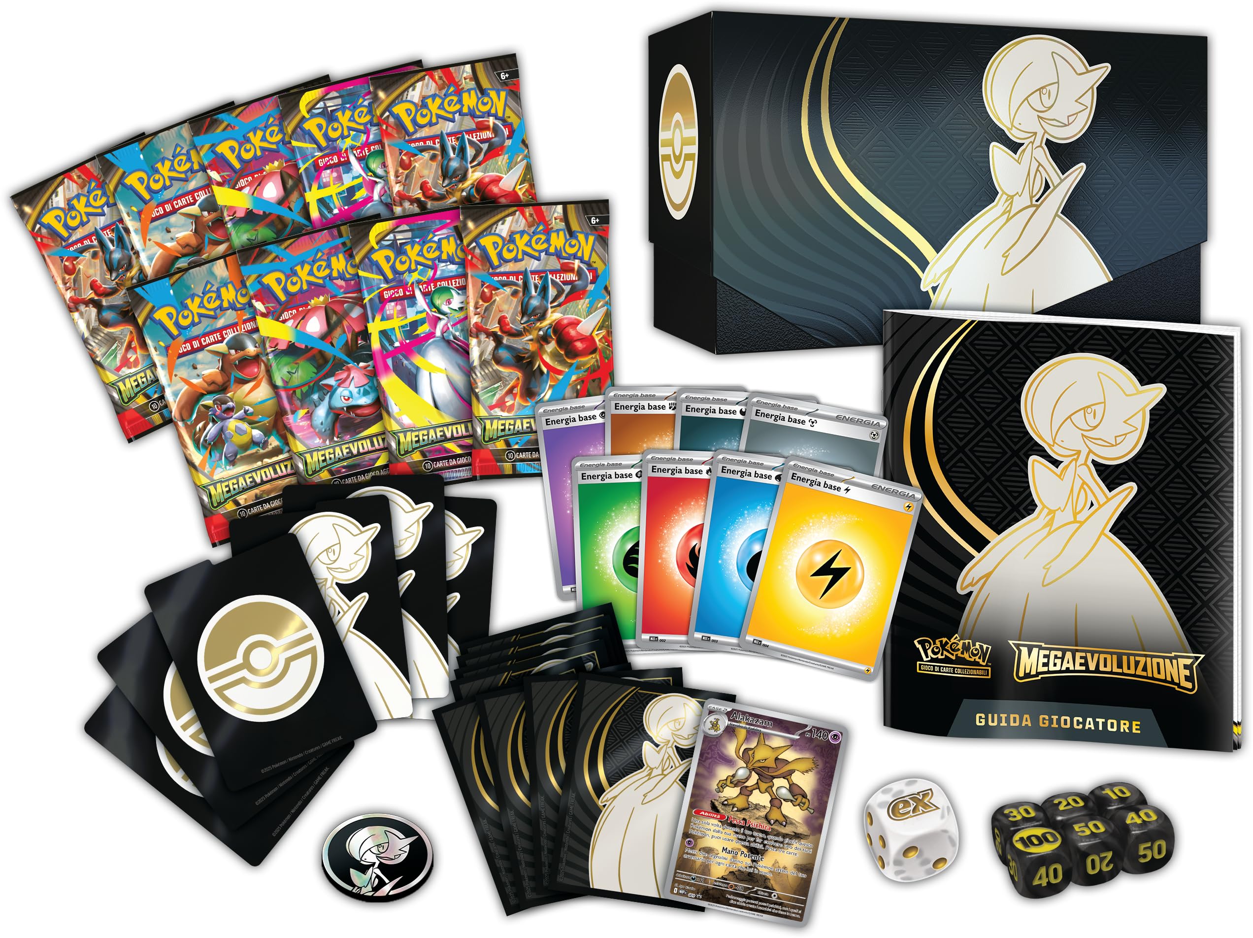Pokémon: set Allenatore Fuoriclasse (Gardevoir) dell’espansione Megaevoluzione del GCC Pokémon (una carta promozionale a figura intera, nove buste di espansione e accessori premium)