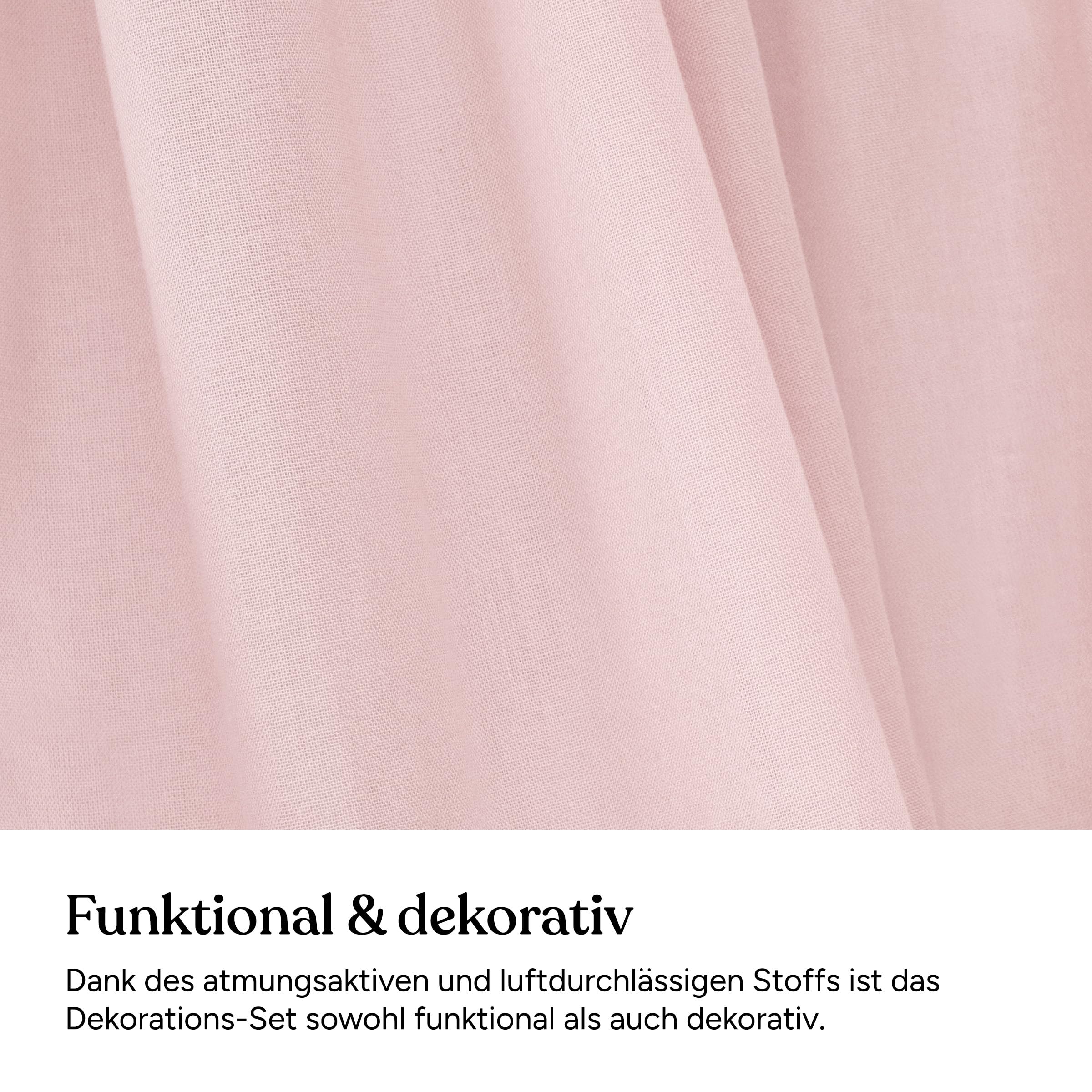 Ehrenkind® Kinderzimmer-Deko-Set: Baldachin & Wimpelkette für magische Momente | Oeko-TEX Zertifiziert | Kinderzimmer Deko | Baldachin Kinderzimmer | Betthimmel, Beige