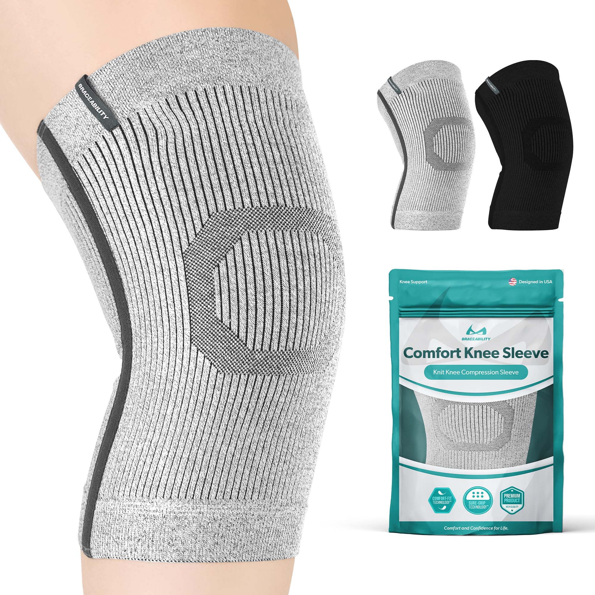 BraceAbility Plus Size Knee Brace 5XL/6XL