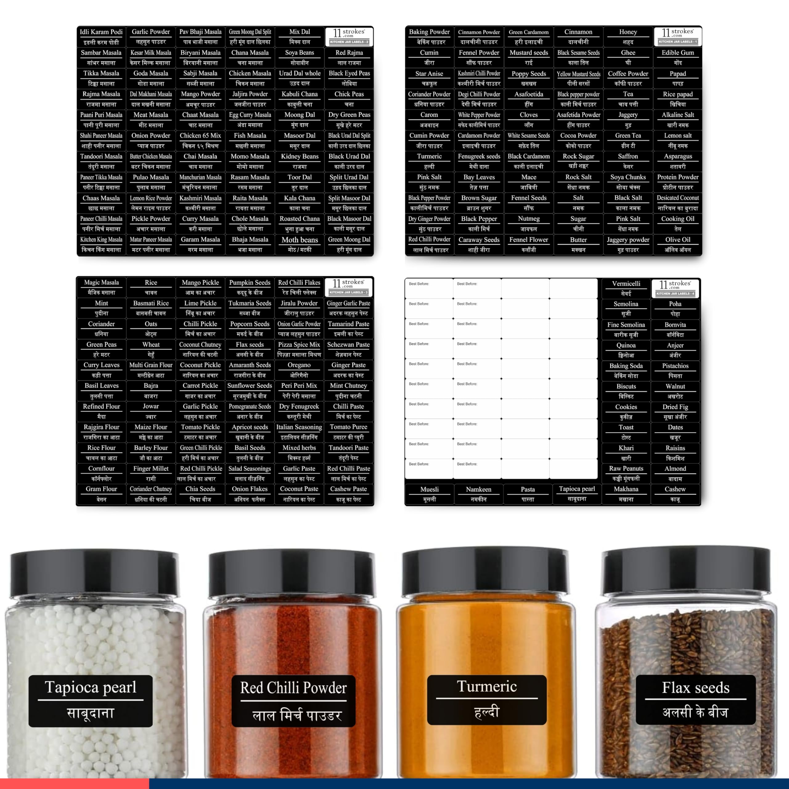 11 Strokes Pack of 260 pcs Printed Label Stickers for Kitchen Jars -Waterproof, pre-Printed Stickers for Kitchen Containers - Label Maker for Kitchen Jars, Labels for Kitchen containers (B0DHRSRG3G) Amazon Price History, Amazon Price Tracker