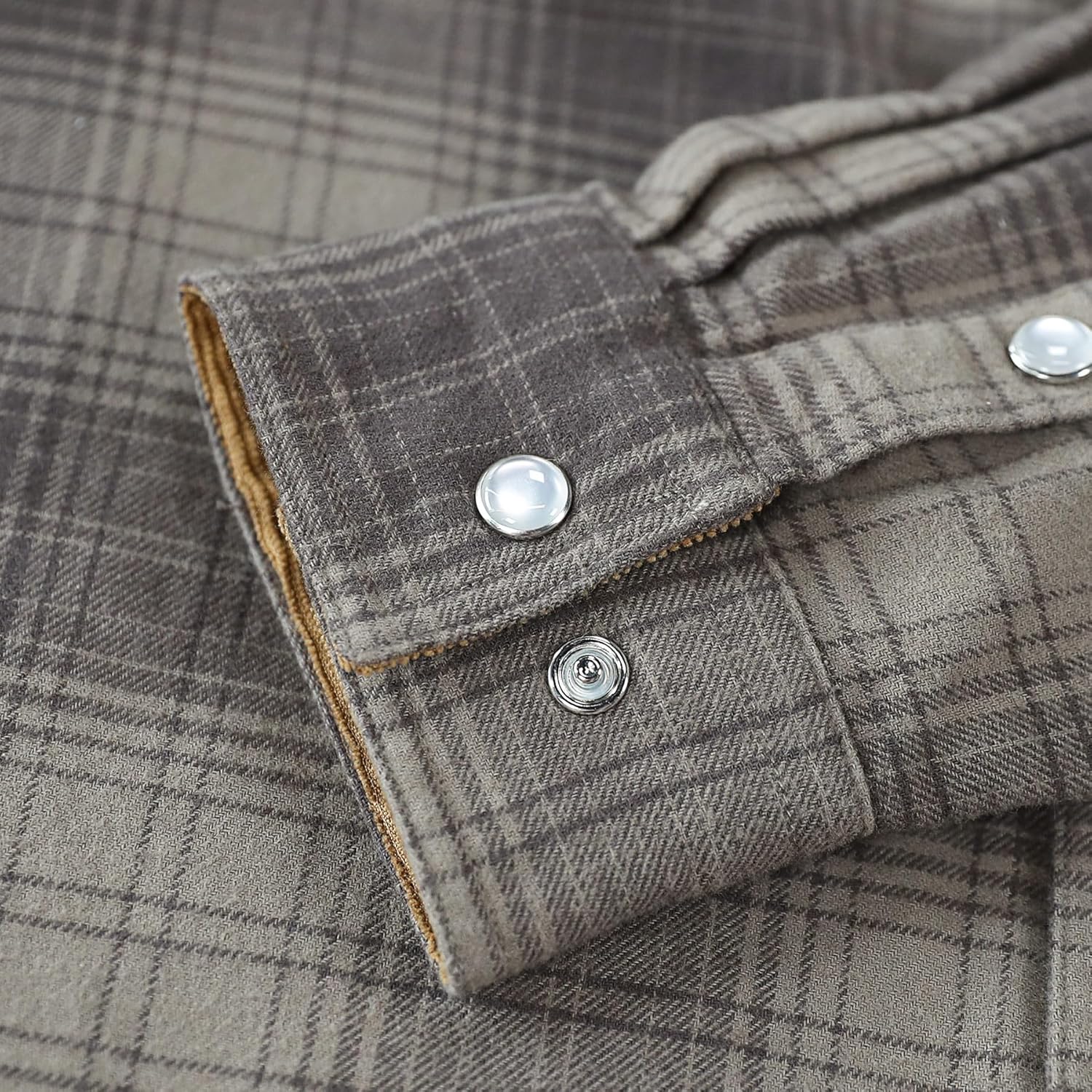 Dubinik® Flannel Shirt for Men Western Mens Pearl Snap Shirts Long Sleeve Casual Cozy Vintage Cowboy Plaid Soft Pure Cotton - Image 5