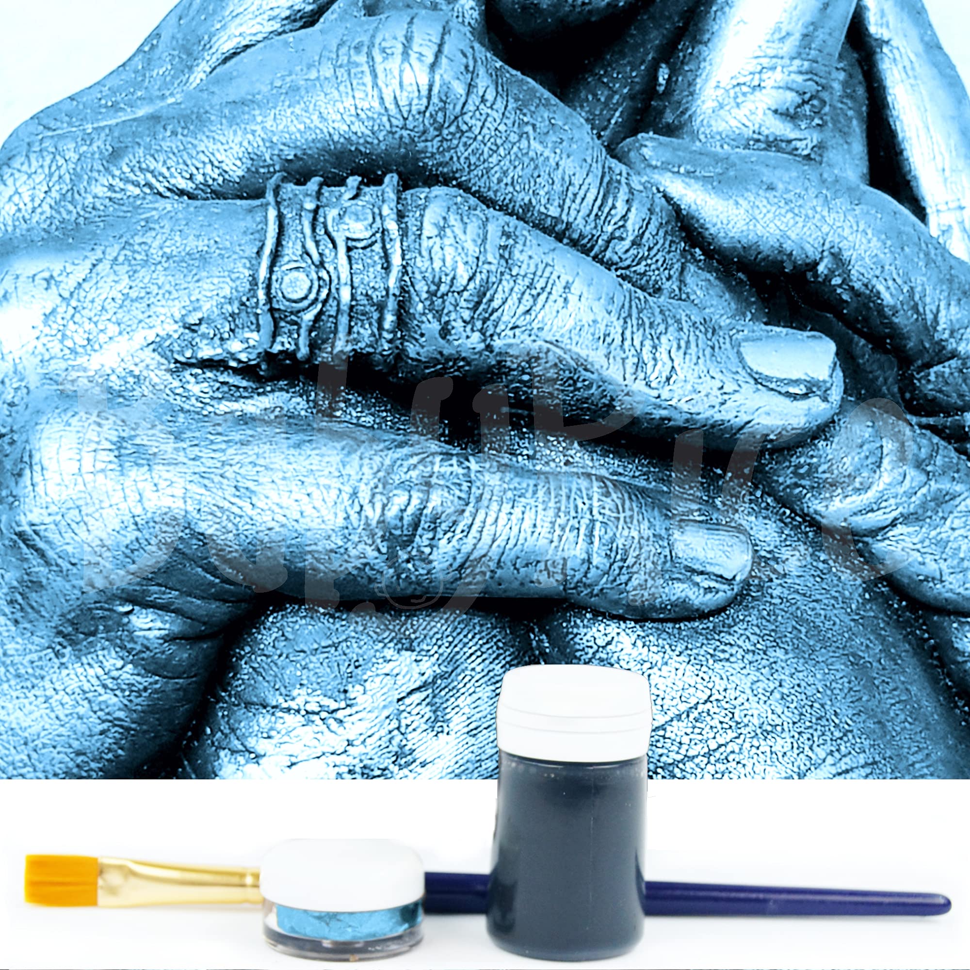 BabyRice Paint Effects Finishing Kit Wax Metallic Lustre - Blue