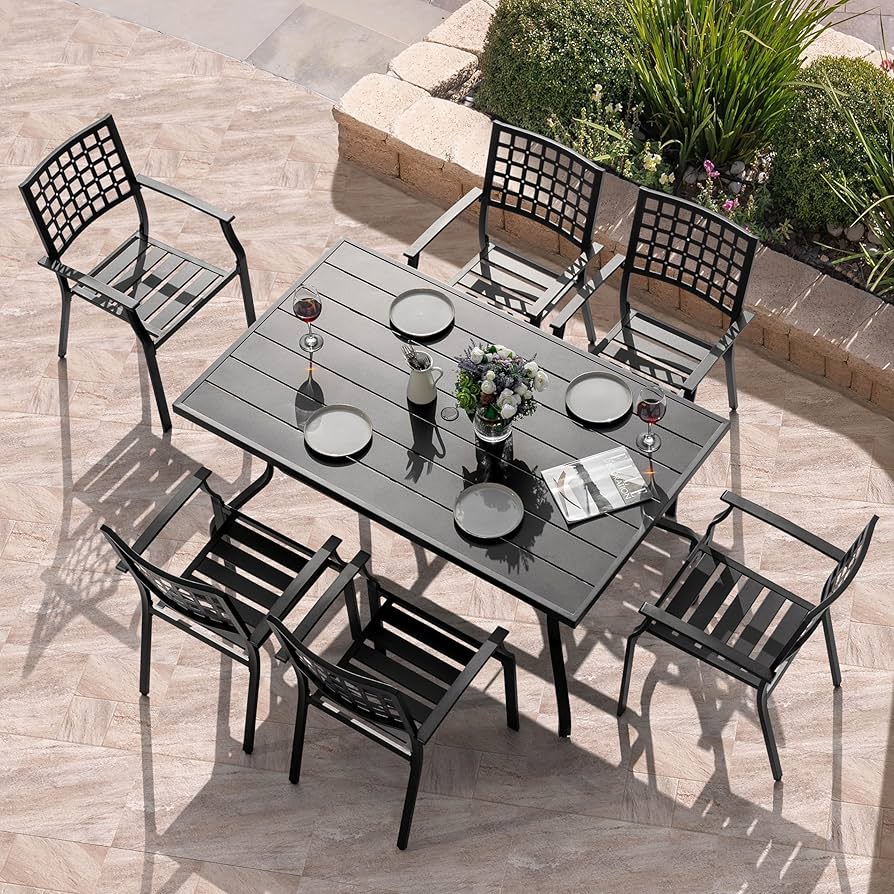 black metal cadiz outdoor stacking chairs set of 2