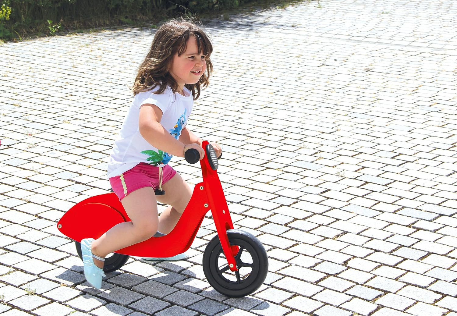 Jamara 460229 Red Push-Bike Wood Scooter