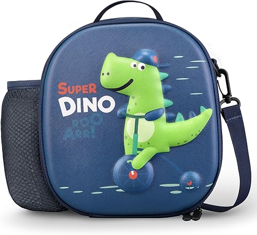 Miniatura 14 de Lonchera aislada para niños con correa de hombro ajustable impermeable, bolsa de almuerzo reutilizable para niñas y niños, lavable, suave, térmica