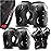 SKATEWIZ Knee and Elbow Pads Adult - Impact Size M Black - Skating Protective Gear Adult - Wrist Guards for Skating Scooter Roller Skates Skateboard - Ice Skates Men