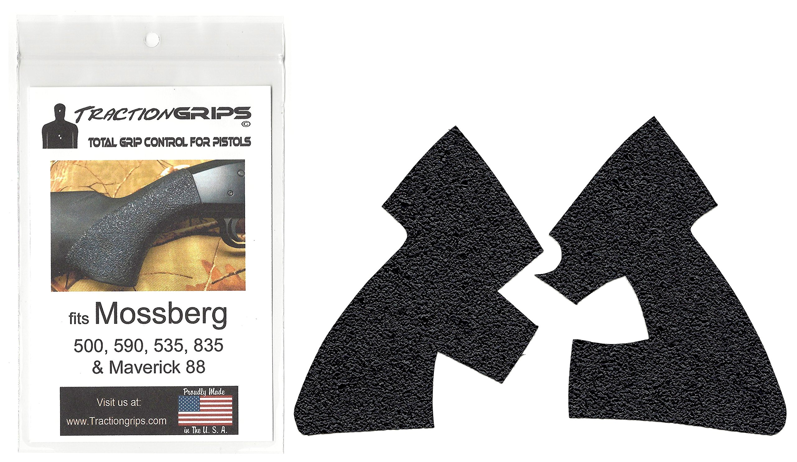 Textured Rubber Grips for Mossberg 500, 590, Maverick 88 Synthetic Butt Stocks