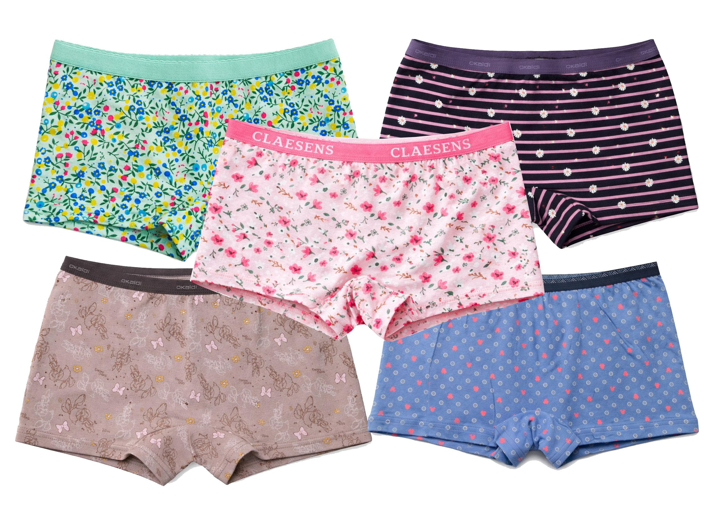 JSR Girls Cotton Bloomers | Soft Kids Underwear Panties | Comfortable Hipster Boyshorts | Breathable Innerwear for Girls (Ages 8–14 Years, Pack of 5)-image-21