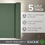Gaiam Yoga Mat - Premium Solid Thick Non Slip Exercise & Fitness Mat for All Types of Yoga, Pilates & Floor Workouts