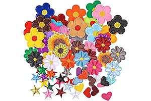 71-Piece Embroidered Iron-On Patch Collection: Express Your Style on Garments, Accessories, and More