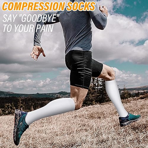 Miniatura 2 de Acture Calcetines de compresión para mujeres y hombres 15-20 mmHg, mejor médico, enfermería, para correr, atletismo, venas varicosas, viajes, Negro -
