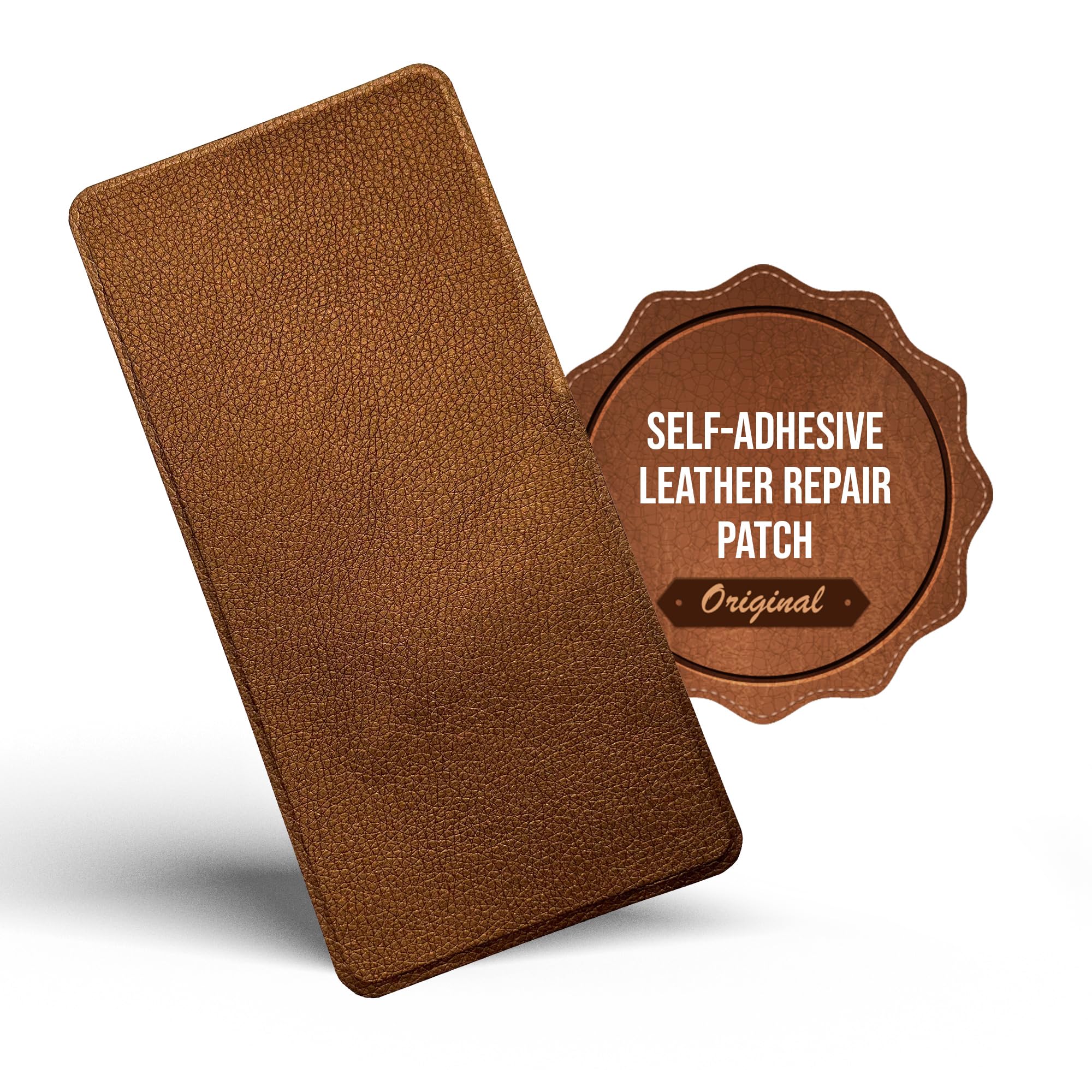 MastaPlasta Premium Easy All-in-One Leather Repair Kit. Leather Patches for Sofas Self Adhesive - Bronze 20cm x 10cm (8in x 4in). Upholstery Leather Repair Patch for Car Seats, Chairs, DIY, Craft