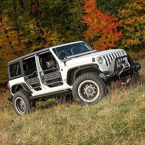 Miniatura 10 de ARIES 2500200 aluminio negro trasero Jeep Wrangler JL, medias puertas de tubo gladiador