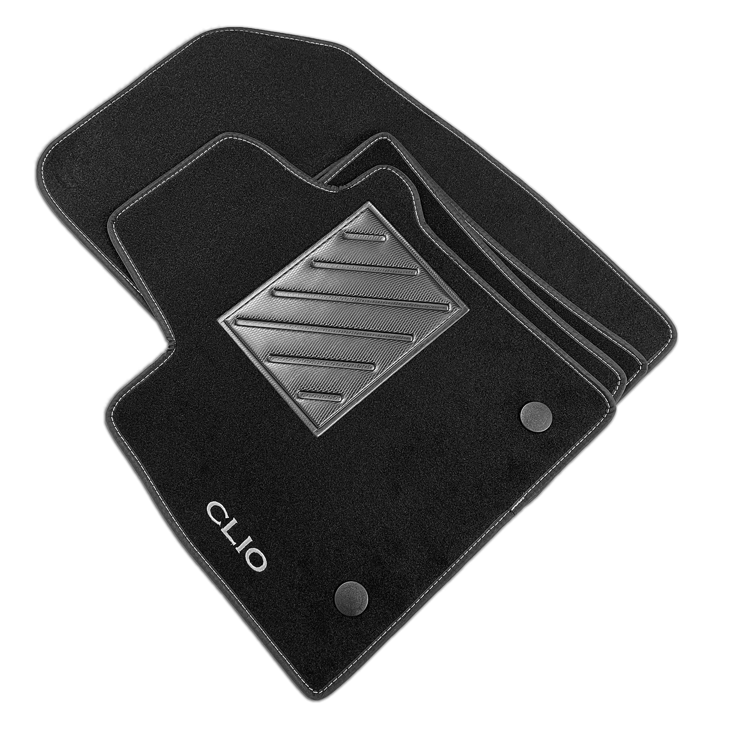 Mossa Tappetini auto in gomma compatibili con Renault Clio IV Hatchback ( 2012-2019) - tappeti gomma neri