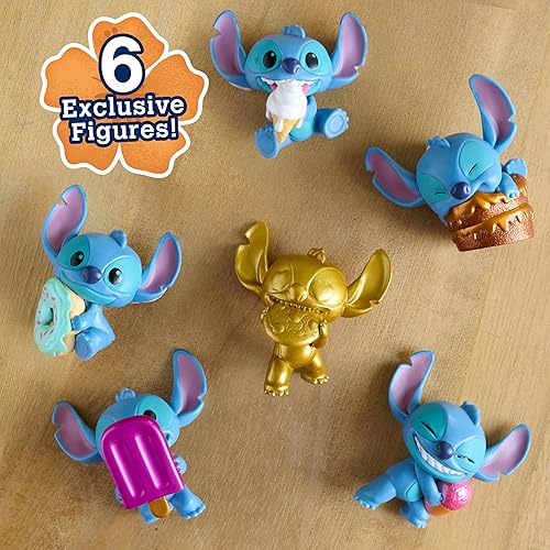 Miniatura 3 de Disney Stitch Feed Me - Juego de figuras coleccionables de 6 piezas, paquete de coleccionista premium, juguetes para niños a partir de 3 años,