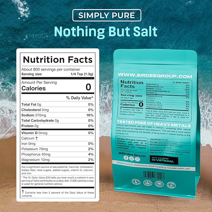 Birdee Sal Marina Baja Mineral 2.2 LB – Sal Marina Vietnamita miniatura 2