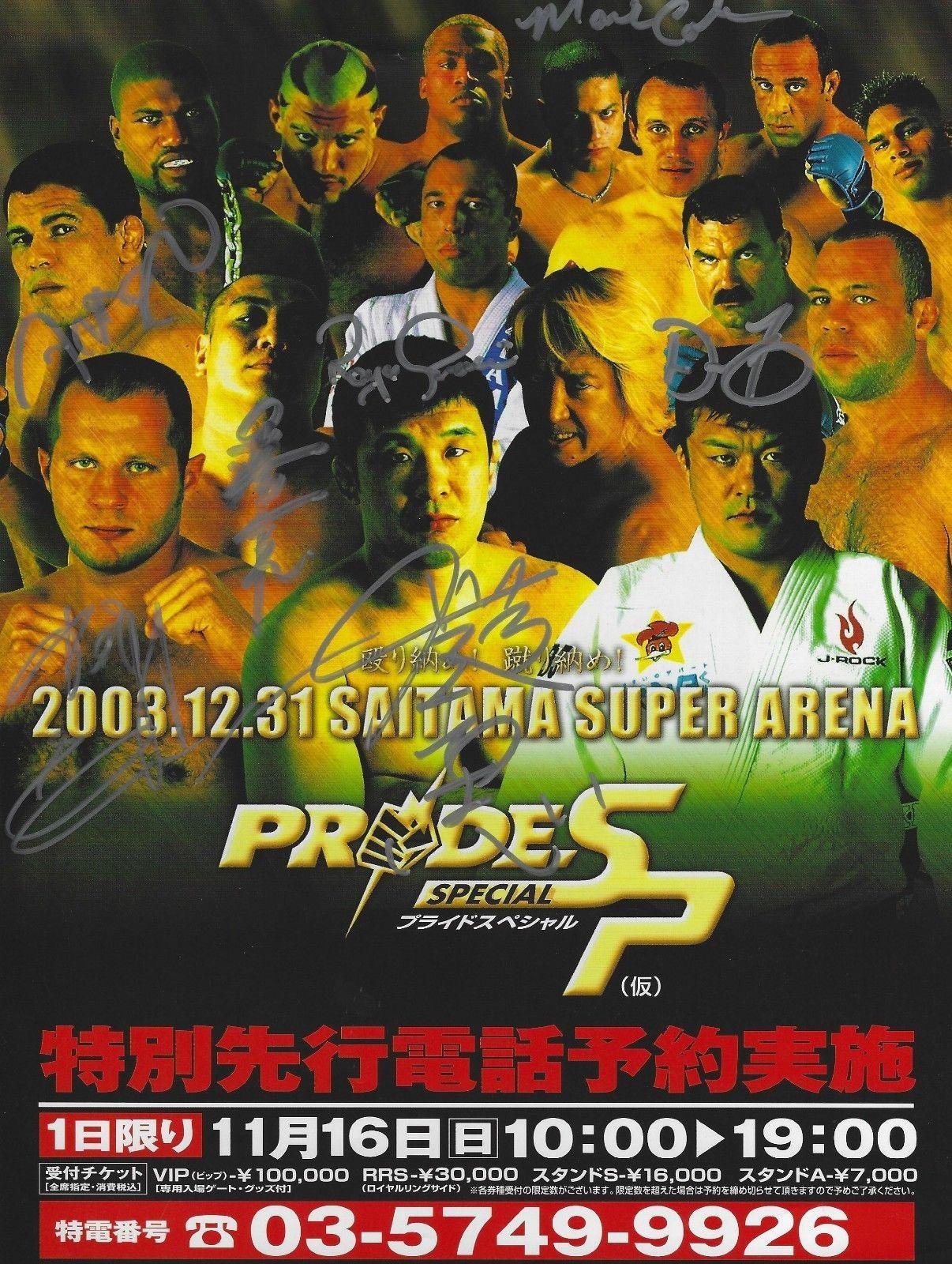 Fedor Emelianenko Kazushi Sakuraba Royce Gracie 4 Signed 8 5x11 Pride Fc Poster Autographed Ufc Event Poster At Amazon S Sports Collectibles Store