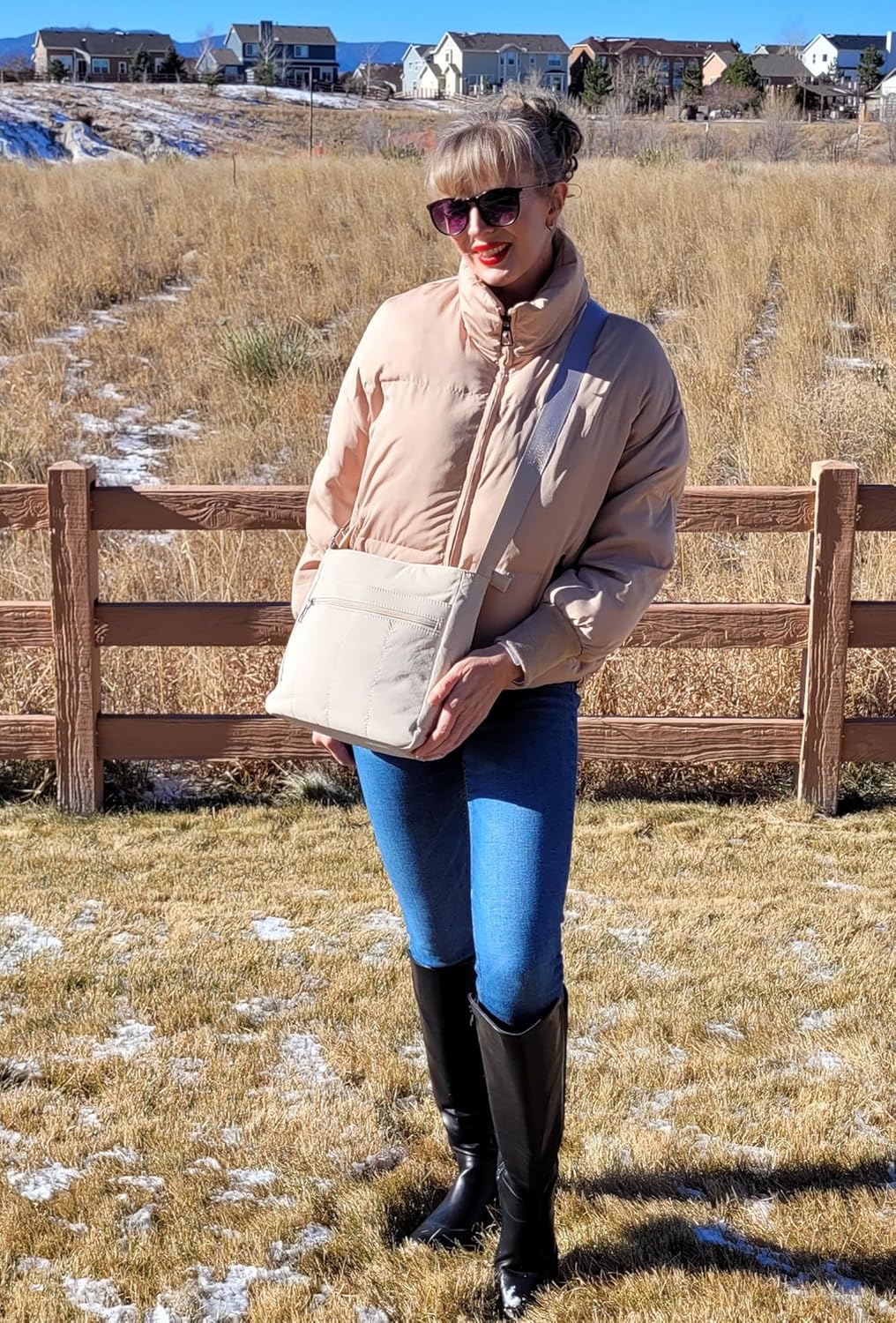 G4Free Nylon Crossbody Bags for Women, Lightweight Casual Quilted Shoulder Handbags for Travel Work - Image 2