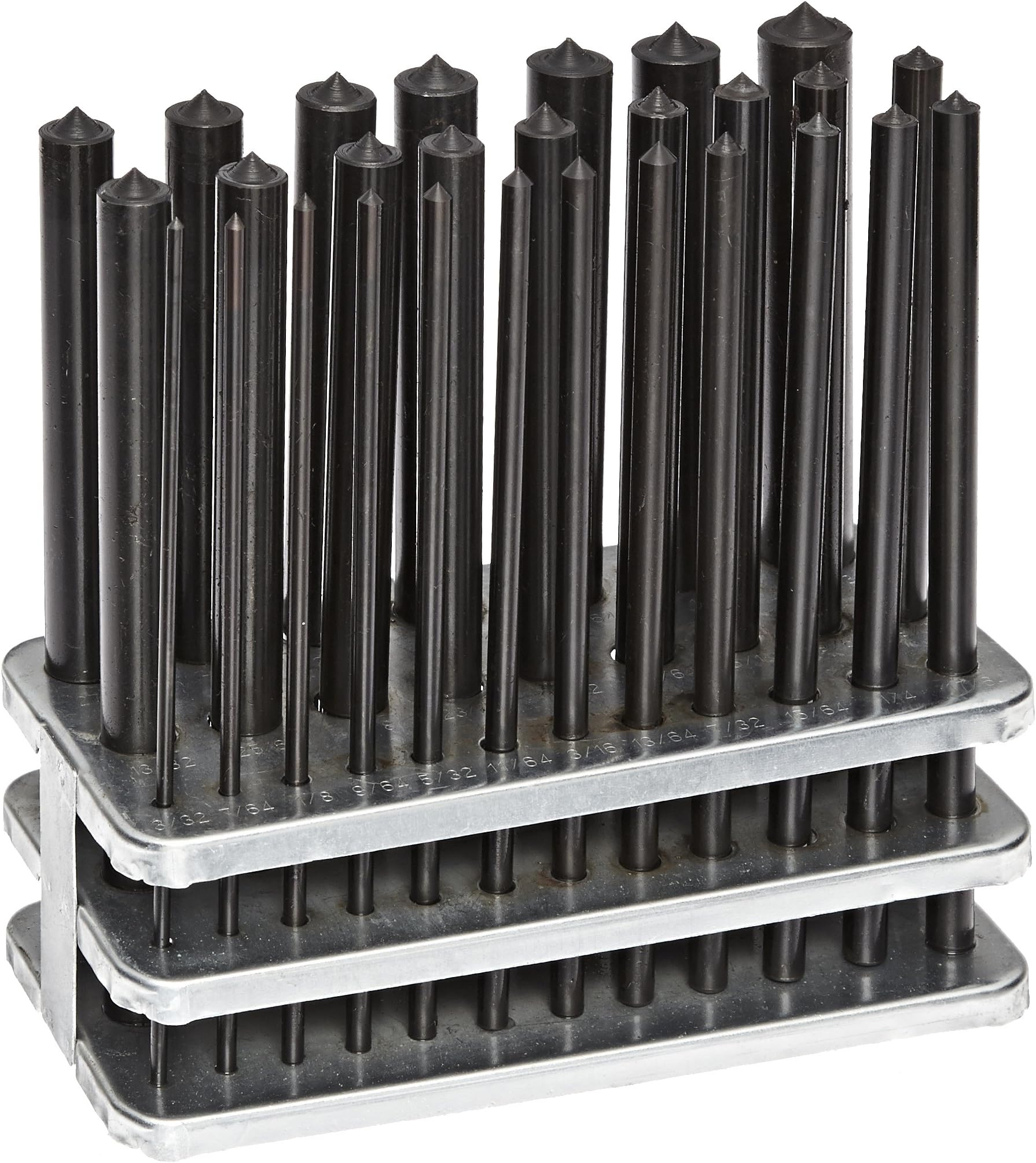 52-482-028-0 Steel Transfer Punch Set with Index Stand, 28 Piece