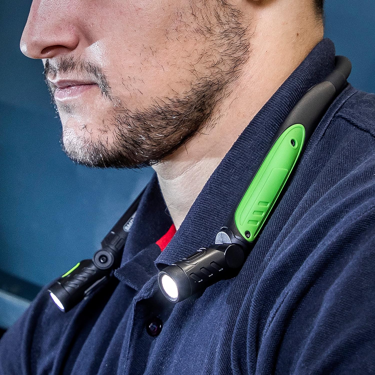 Sealey SMD LED Rechargeable Neck Torch 320 Lumen - NT320LED, Black/Green
