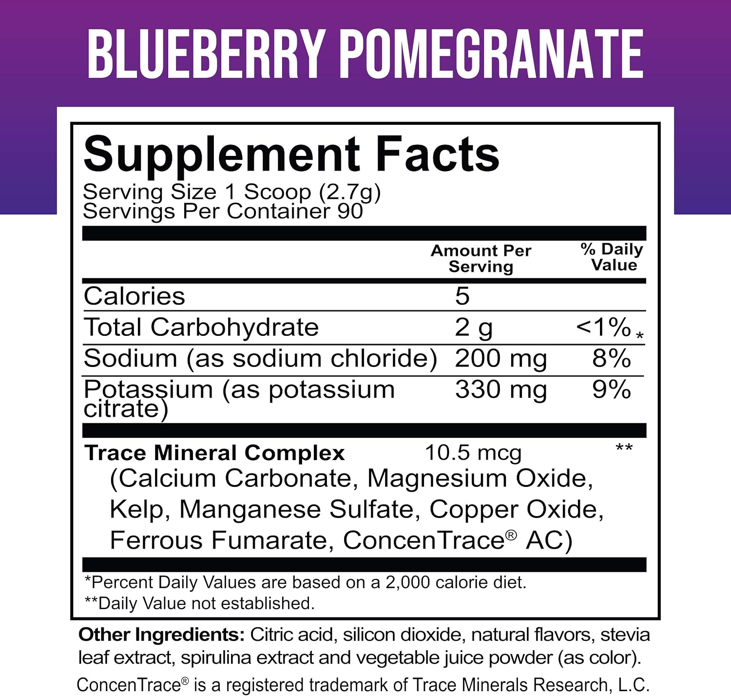 Electrolytes Powder No Sugar - Electrolyte Mix - Hydration Drink - Keto Electrolytes - Fasting Electrolytes - Water Enhancer, No Tablets, Non-GMO, Sports Drink - 90 Servings Blueberry-Pomegranate
