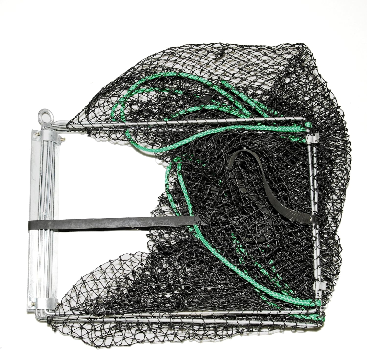 KUFA Galvanized Foldable Crab Trap & Accessory Kit (100' Poly Rope with line Weight, Caliper,Harness,Bait Bag & 11" Red/White Float) S33+CAP17