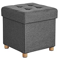 SONGMICS Cassapanca, Pouf Contenitore Piccolo