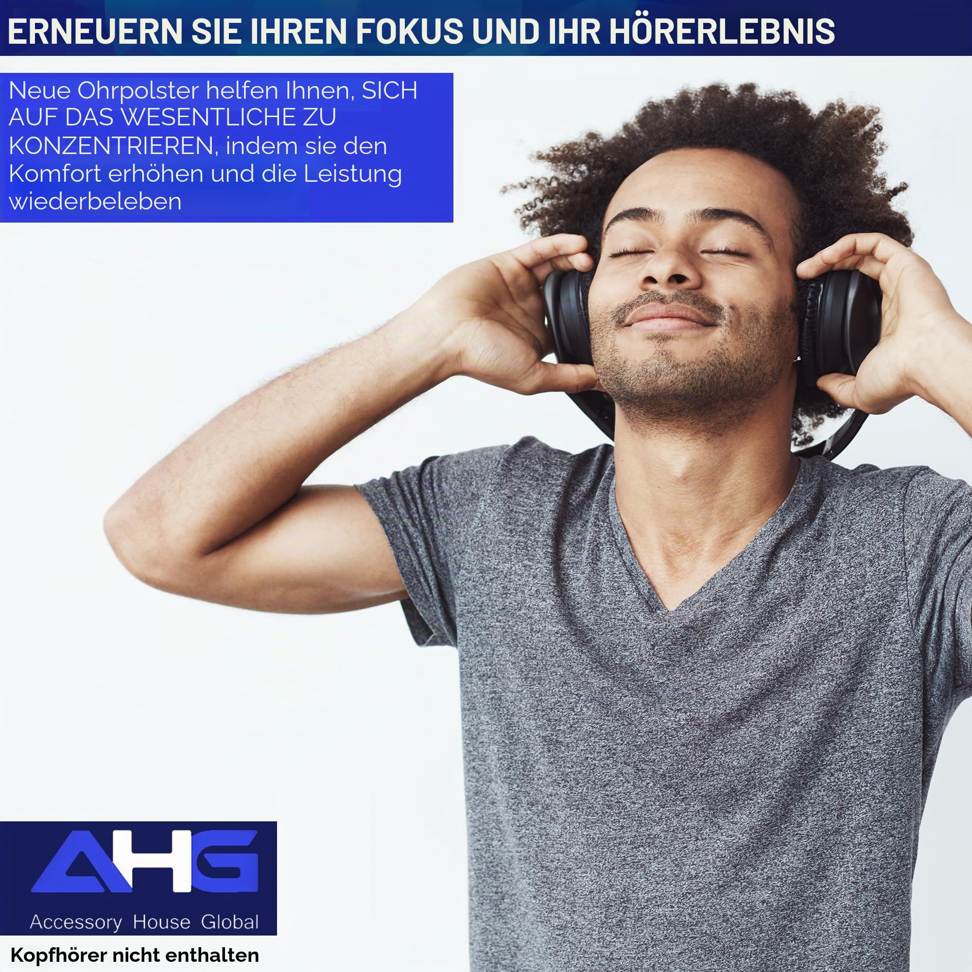 AHG Accessory House Global AHG perforiertes Schaffell-Ersatz-Ohrpolster HD 65/ HD 60, kompatibel mit Sennheiser HD 65HD 660S HD 660S2 HD 60Massdrop X HD 6XX HD58X Jubilee HD58 und HD565. Zweischichtig