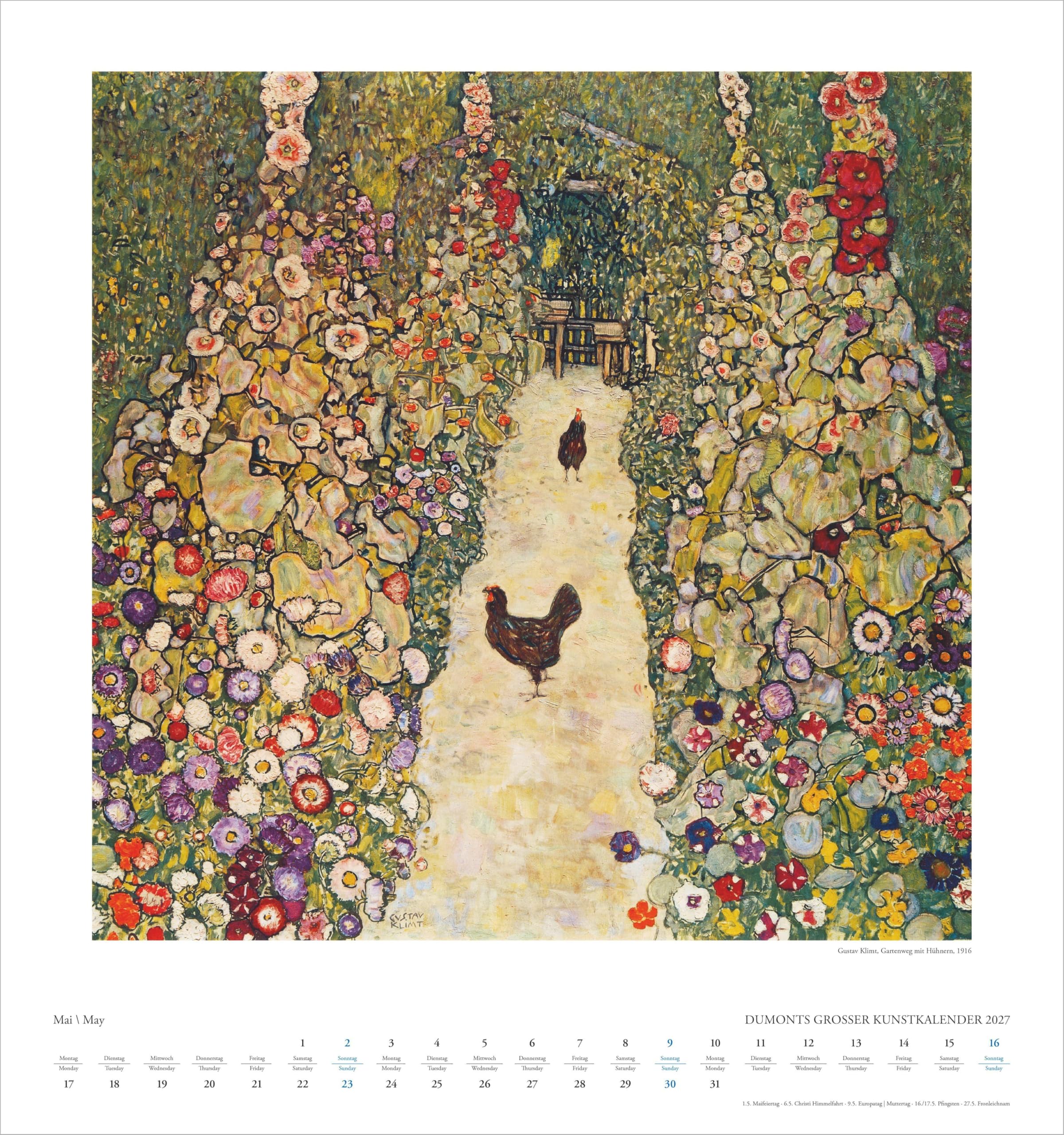 DUMONTS Großer Kunstkalender 2027: Wandkalender 45x48 cm mit Meisterwerken der Klassischen Moderne, Impressionisten und Expressionisten