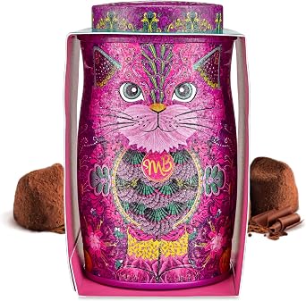 Monty Bojangles Cocoa Dusted Chocolate Truffles Kit Tin 36g - Persian Pink Luxury Chocolatey Truffles - Collectable Mini Kit Tin, Truffles Chocolate Gift Box With Bespoke Design