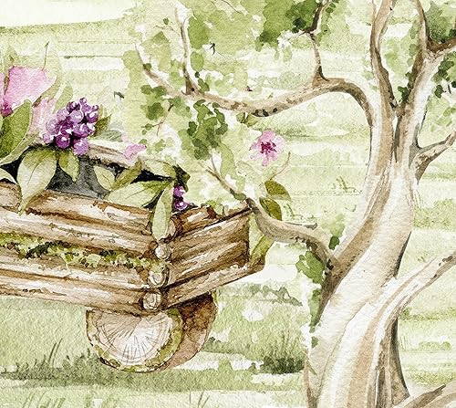 Miniatura 8 de Murwall Kids Woodland Animals Wall Mural Watercolor Village Wallpaper for Toddler Room Nursery Nature Wallpaper