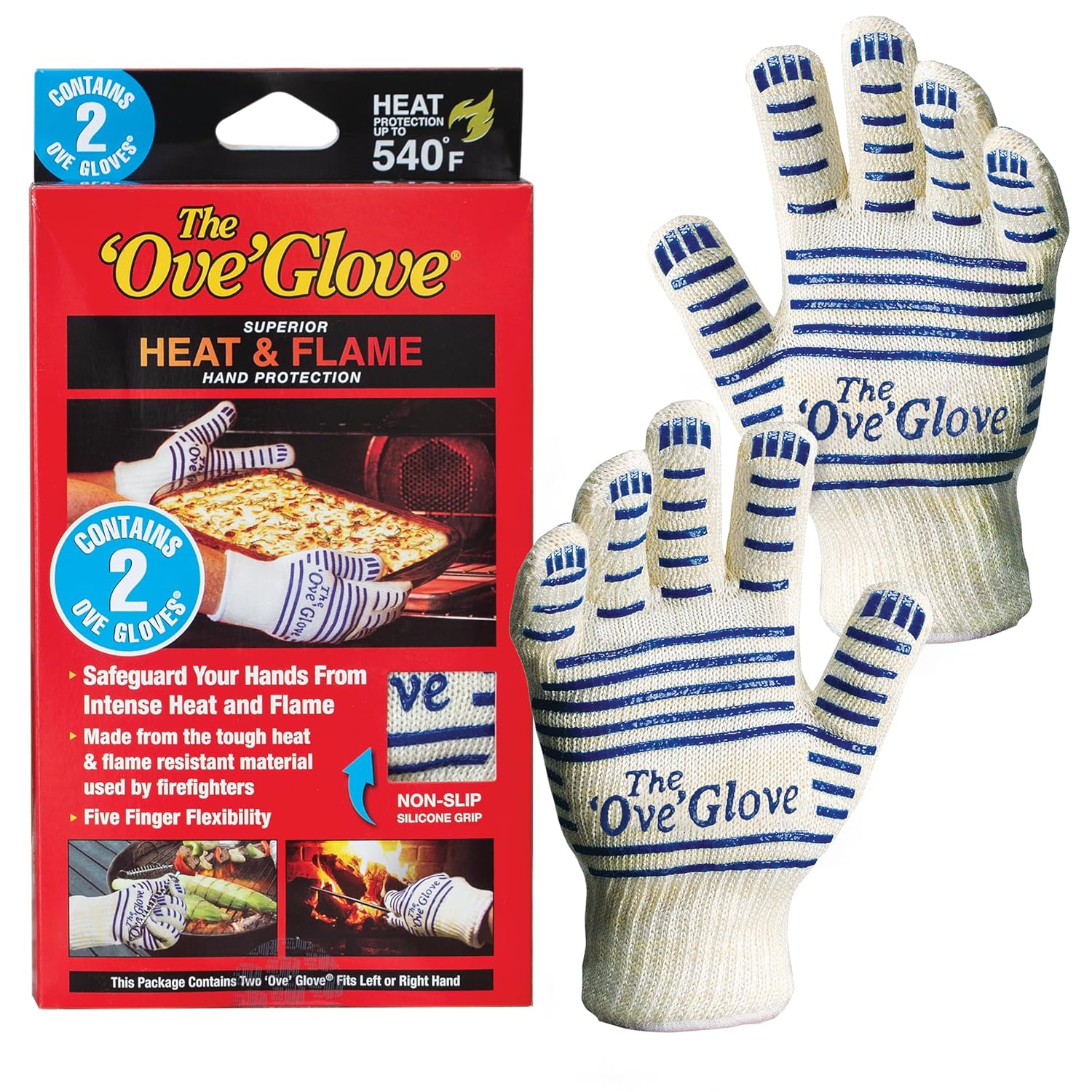 The Ove Glove - Superior Heat Flame Hand Protection - Pack of 2 Oven Mitts
