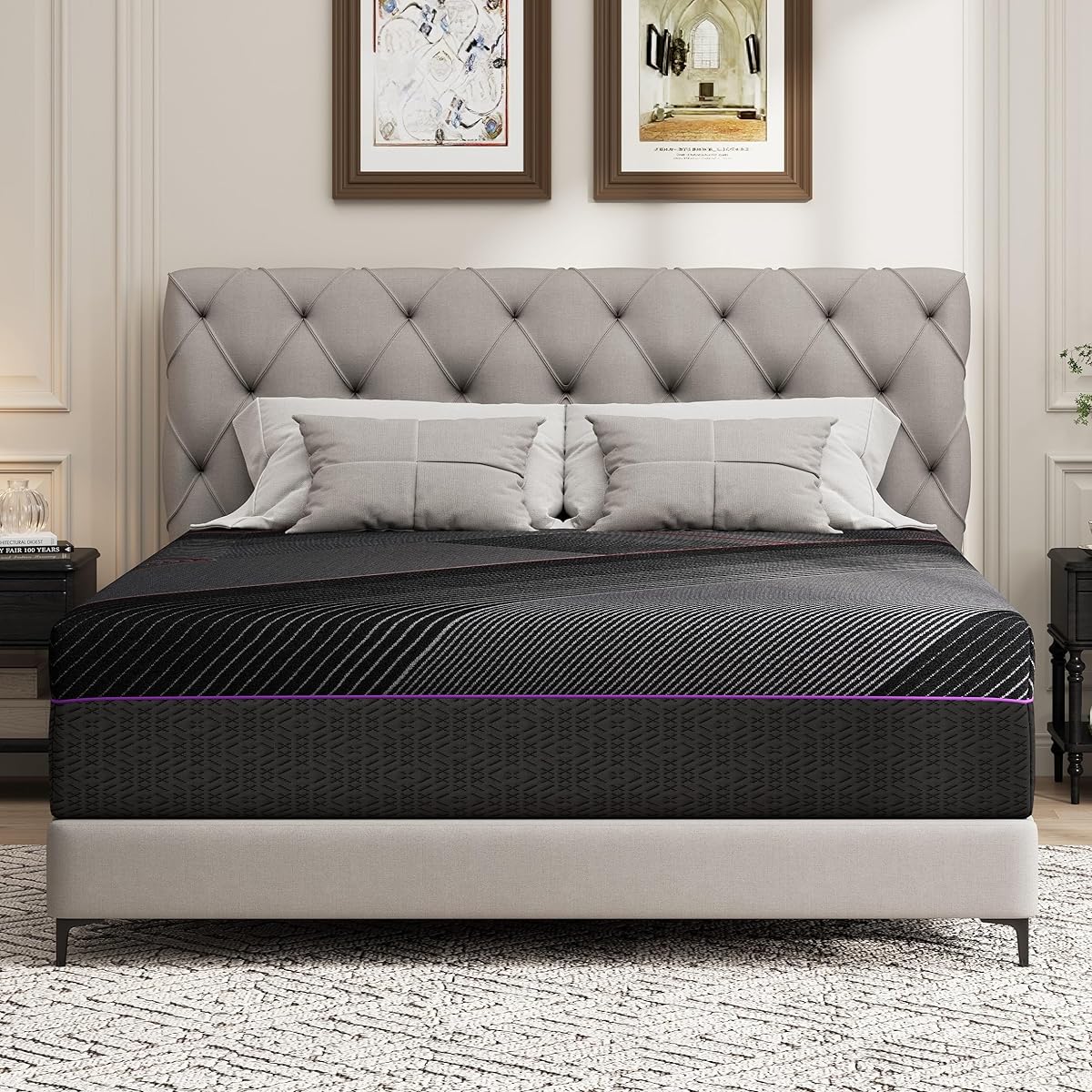 BedsPick Queen Mattress, 12 Inch Memory Foam Mattress for Pressure Relief, Medium Firm, Cooling Gel Memory Foam with Washable Cover, CertiPUR-US Certified