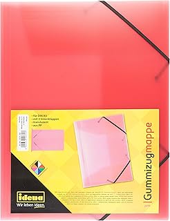 Idena – Cartellina con elastico DIN A3 semitrasparente, rosa