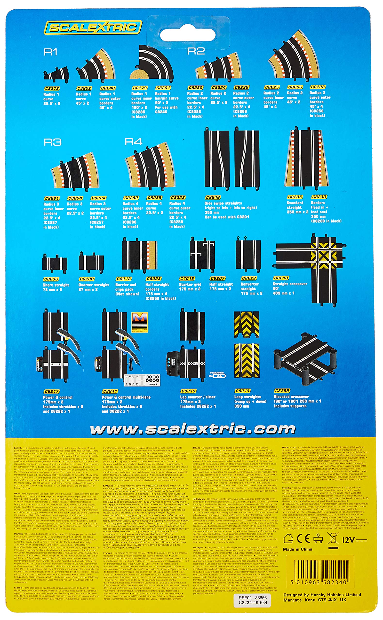 Scalextric C8234 Radius 2 Curve 22.5 degree x2 (C154) 1:32 Scale Accessory, 6.5 Zoll x 6.5 Zoll - Image 2