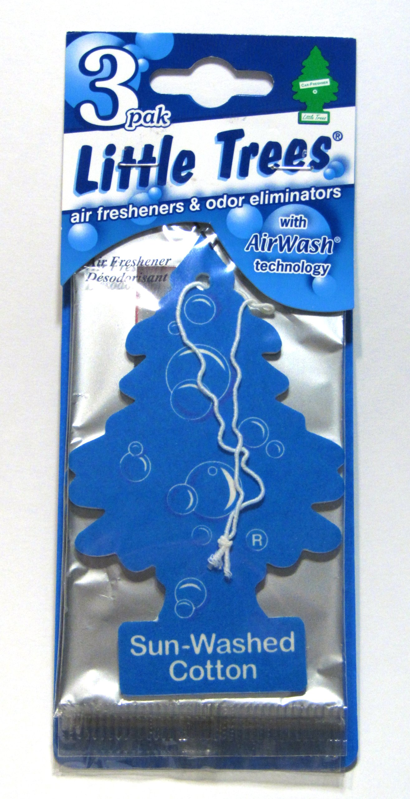 LITTLE TREES Air Freshener 3-pak - Sun-Washed Cotton (U3S34325)