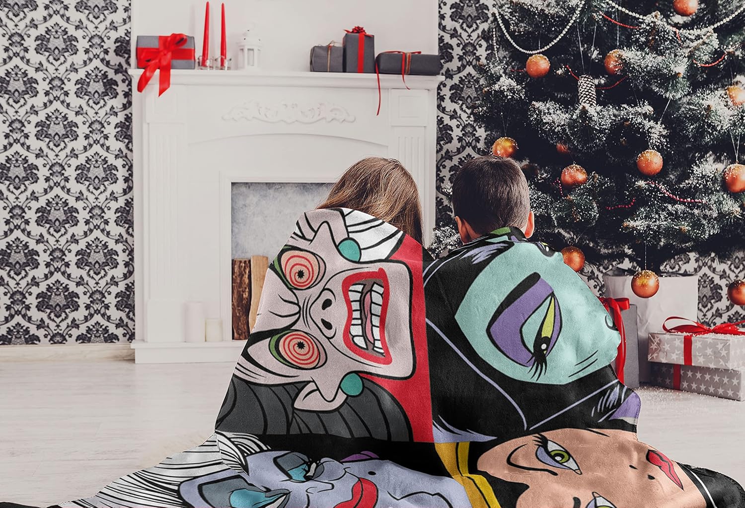 Northwest Disney Villains Micro Raschel Throw Blanket, 46" x 60", Portraits for Evil