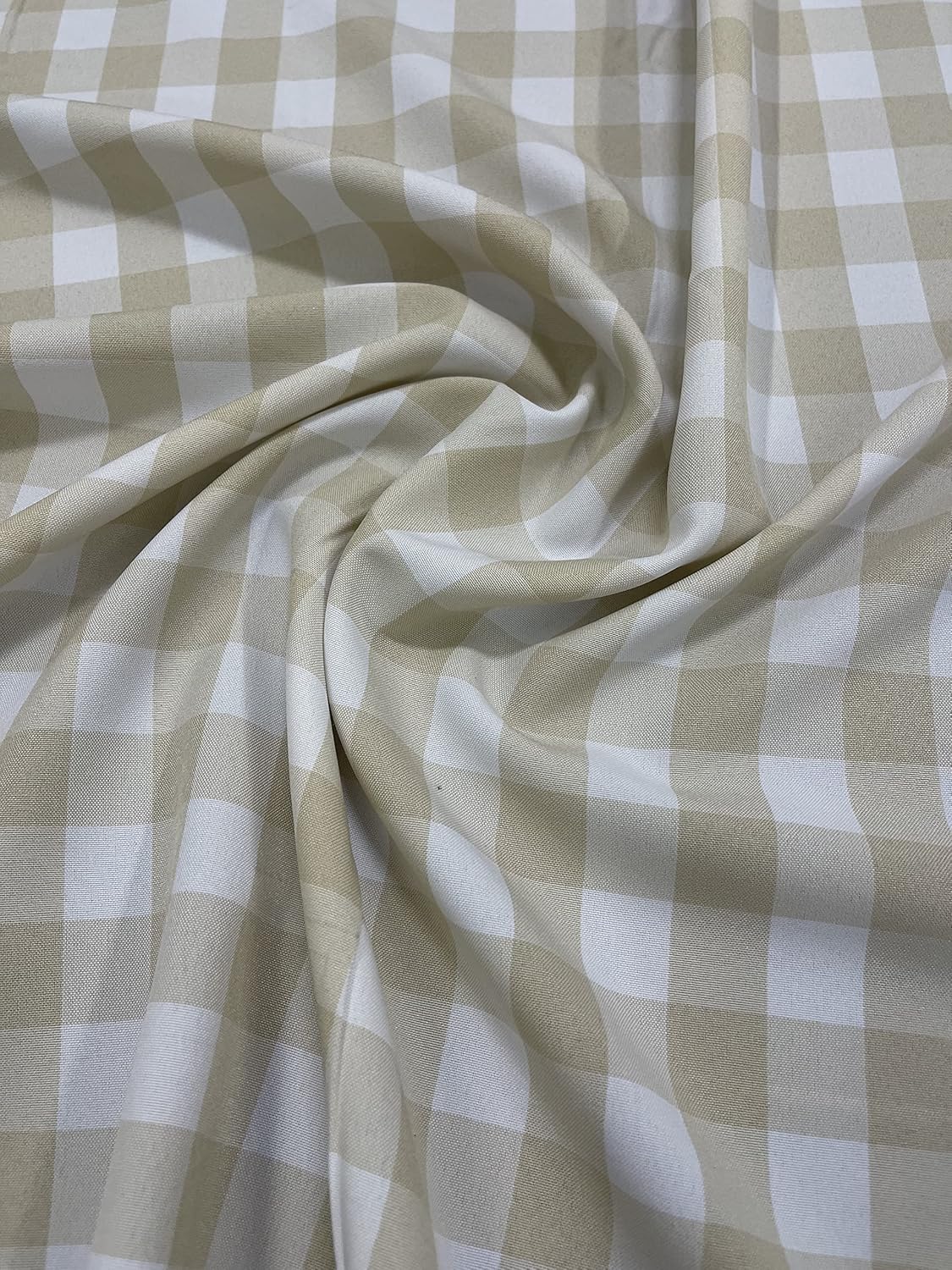 1" Checkered Gingham PolyPoplin Fabric by The Yard - 60 Inch Wide for Sewing, Quilting, Tablecloths, Curtains, Apparel, Crafting, DIY Projects