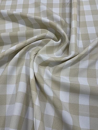 The Yard - Tela de polipopelina a cuadros de 1 pulgada de ancho para coser, acolchar, manteles, cortinas, ropa, manualidades, proyectos de bricolaje