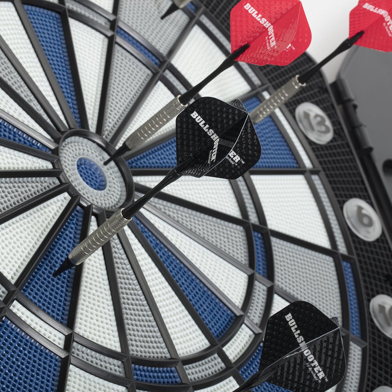 Bullshooter by Arachnid Illuminator 3.0 Electronic Dartboard and Cabinet with 13 LED Light Up Games : Electronic Dart Boards With Cabinets Sets : Sports & Outdoors