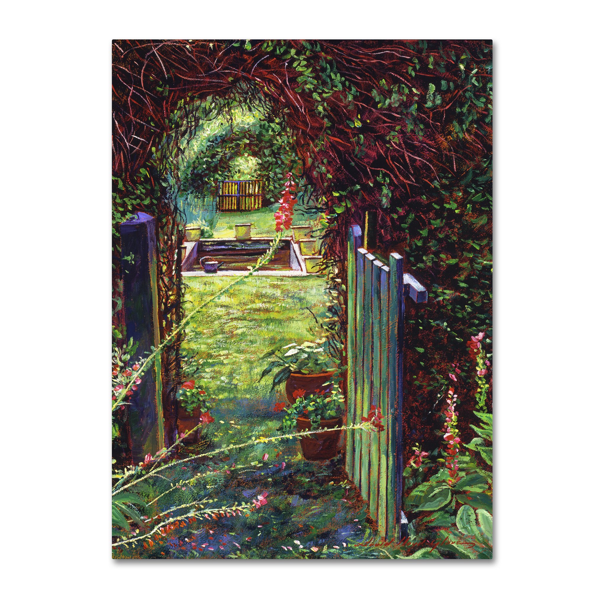 Wicket Garden Gate by David Lloyd Glover, 18x24-Inch Canvas Wall Art