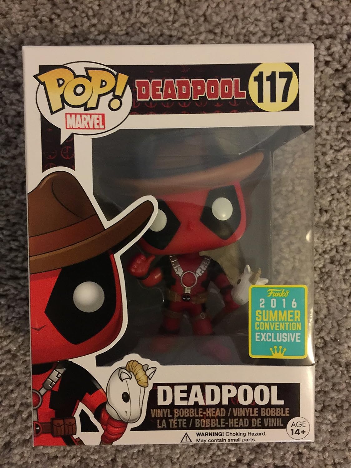 Marvel Funko Deadpool Cowboy Edition Pop Vinyl Figure 117-7493 Deadpool Cowboy Figure