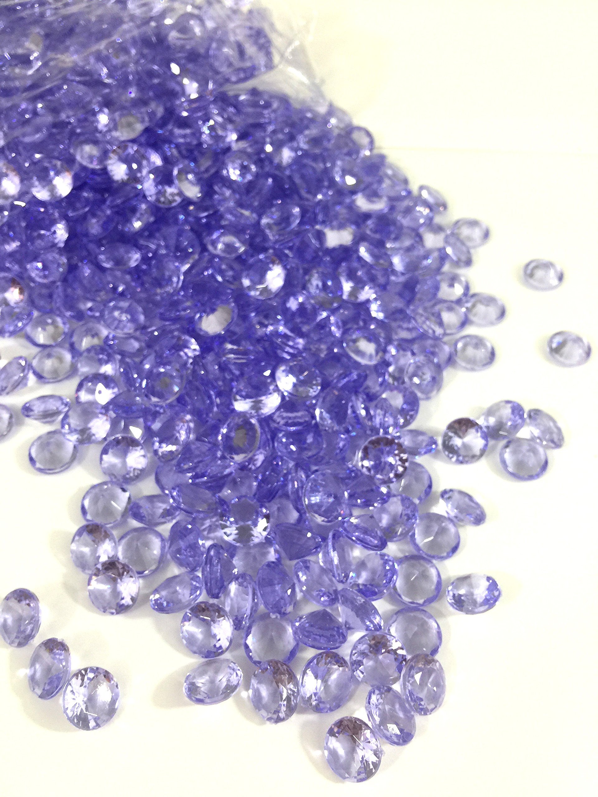 Easythru trading Crystal Acrylic Diamond Vase Gems or Table Scatters 4lbs, 4000pcs (1.2CM, Purple)