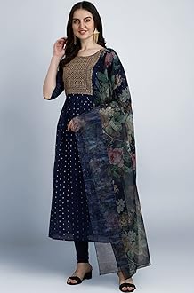 Women's Chanderi Kurta with Legging and Dupatta