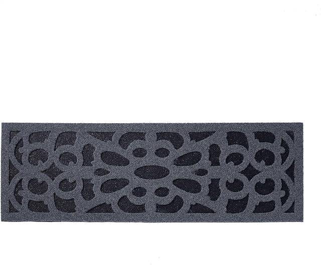 Nicoman Eco-Friendly Door Mat Non-Slip Heavy Duty Rubber Doormat Barrier Scrape Indoor Outdoor Entrance Garden Garage Anti-Fatigue Watertight - (Grey, Narrow, 75 x 25cm)