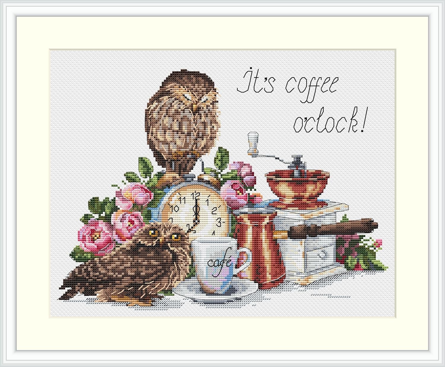 Merejka Counted Cross Stitch Kit It's Coffee o'clock