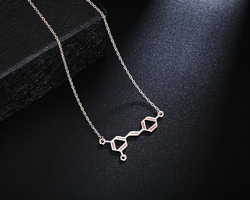 Miniatura 4 de Rosa Vila collar molécula de vino, regalo para amante del vino para mujeres, joyas elegantes Geeky, para amantes del vino, fabricantes y