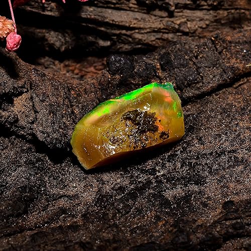 Miniatura 3 de AA+ Natural Ethiopian Welo Opal Rough Stone Ultra Fire Striking Raw Crystal Handpicked Opal Rock for Jewelry Making October Birthstone Gemstone