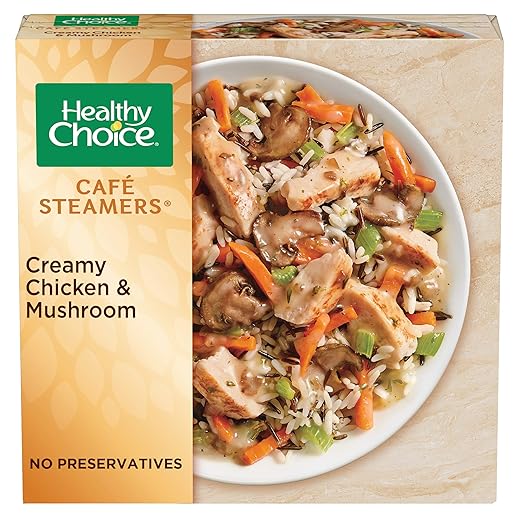 Healthy Choice Café Steamers Creamy Chicken Mushroom Frozen Meal, Packed with Protein, 9.25 oz.