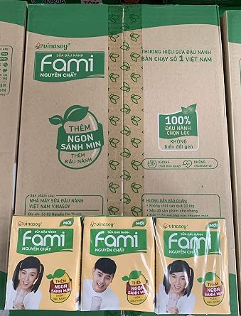 FAMI Modified Soy Milk 6.8 fl oz 200 ml, 6 Packs x 6 sets 36 packs/case SUA DAU NANH FAMI 6.8 fl oz 200 ml, 36hop